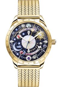 Thomas Sabo Damen Quarzuhr "COSMIC AMULET", gold, Armbanduhren, Armbanduhr, Damenuhr, Zirkonia, Herz, Mond, Sterne, Edelstahlarmband