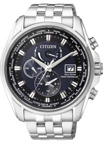 Citizen Herren Funk-Multifunktionsuhr, schwarz, Armbanduhren, Armbanduhr, Herrenuhr, Solar, Saphirglas, Lederarmband