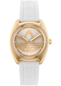 Damen Quarzuhr "EDITION ONE", weiß, adidas originals, Armbanduhren, Armbanduhr, Damenuhr, Herrenuhr, unisex, analog, Lederarmband