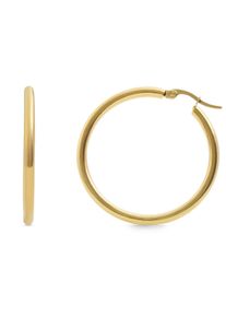 Adelia´s ADELIA ́S Damen Paar Creolen "Neuheit 2025 - Damen Creolen aus poliertem Edelstahl", Damen, Edelstahl, gold, Edelstahl, Ohrringe