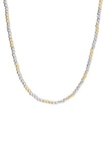 Firetti Damen Kette ohne Anhänger "Schmuck Geschenk Silber 925 Halsschmuck Halskette Kugelkette bicolor", 45, Silber 925 (Sterlingsilber), L: 45cm,