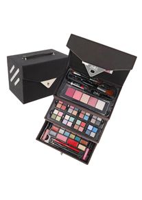 ZMILE COSMETICS Damen Kosmetik-Koffer "'Beauty Case Velvety' (dark grey)", grau, B:23,5cm H:17,5cm T:15,5cm, Schmink-Sets, mit veganer Formulierung