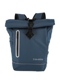 Travelite Freizeitrucksack "BASICS Roll-Up Rucksack Plane", blau, Polyester, unifarben mit Farbeinsätzen, klassisch, Rucksäcke, Wanderrucksack