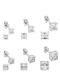 Bruno Banani Damen Ohrstecker-Set "Mulitpack Schmuck Geschenk Silber 925 Ohrschmuckset", Silber 925 (Sterlingsilber), bunt, Silber 925