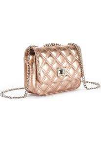 Lascana Damen Umhängetasche "Minibag", rosa, Lederimitat, unifarben, Taschen, Handtasche, Henkeltasche mit Kettenhenkel, Crossbody Bag VEGAN