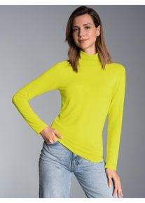 TRIGEMA Damen Rollkragenshirt "TRIGEMA Rollkragen-Shirt aus elastischer Viskose", grün, Basic, Gr. L, 94% Viskose, 6% Elastan, Shirts