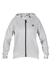MOROTAI Damen Kapuzenpullover "MOROTAI Damen MOROTAI Comfy Performance Full Zip Hoodie", grau, casual, Gr. L, mehrfarbig, 65% Baumwolle, 35%