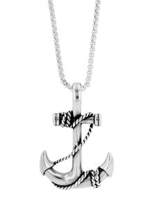 Adelia´s ADELIA ́S Herren Kette mit Anhänger, unbekannt, Edelstahlsilber, anker, Edelstahl, Halsketten