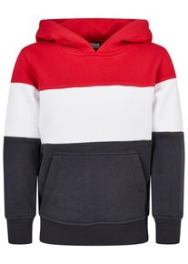 Urban Classics Jungen Hoodie "Urban Classics Herren Boys 3-Tone Hoody", bunt, Gr. 110, 65% Baumwolle, 35% Polyester, Sweatshirts