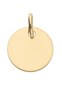Adelia´s ADELIA ́S Damen Anhänger mit Gravur "Damen 333 Gold Gravurplatte Anhänger Ø 10 mm", Gold, gold, Gold, Schmuckanhänger, für Damen