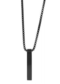 Adelia´s ADELIA ́S Damen Kette mit Anhänger "Neuheit 2025 - Unisex Edelstahl Halskette mit Anhänger", unbekannt, Edelstahl, schwarz, Edelstahl, Halsketten