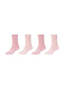 Camano Damen Socken "Socken 4er Pack", Gr. 39, pink, 98% Polyamid 2% Elasthan, meliert, Socken