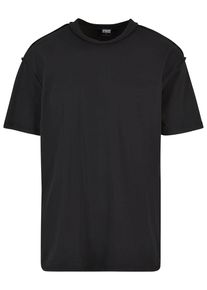 Urban Classics Herren T-Shirt "Urban Classics Herren Oversized Inside Out Tee", schwarz, casual, Gr. S, unifarben, 100% Baumwolle, Shirts