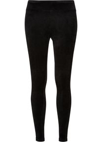 Urban Classics Damen Leggings "Urban Classics Damen Ladies High Waist Rib Velvet Leggings", schwarz, Gr. XS, unifarben, 96% Polyester, 4% Elasthan,