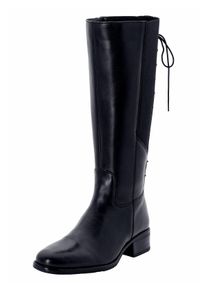 sheego Damen Weitschaftstiefel "Große Größen", Gr. 44, schwarz, Obermaterial: 100% Leder, klassisch, Schuhe, in Schaftweite XXL mit Stretch-Einsatz