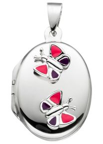 Jobo Damen Medallion-Anhänger "Anhänger Medaillon Schmetterling", Silber 925 (Sterlingsilber), silber, Silber 925 (Sterlingsilber), Schmuckanhänger,