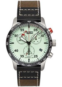 Zeppelin Herren Chronograph "Eurofighter Typhoon", grün, Armbanduhren, Armbanduhr, Quarz, Herren, Leuchtzifferblatt, Made in Germany