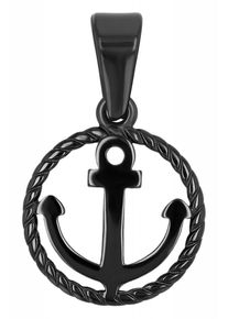 Adelia´s ADELIA ́S Damen Ketten-Anhänger "Neuheit 2025 - eleganter Anker Anhänger aus Edelstahl", Edelstahl, schwarz, Edelstahl, Schmuckanhänger