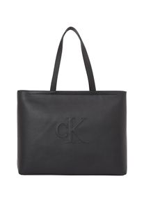 Damen Henkeltasche "SCULPTED SLIM TOTE34", Calvin Klein Jeans, schwarz, Lederimitat, Taschen, Shopper, Umhängetasche, Damen Schultertasche groß mit
