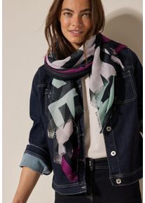 Cecil Damen Schal, blau, casual, bedruckt, Stoff, 100% Modal, Modetücher, aus Modal