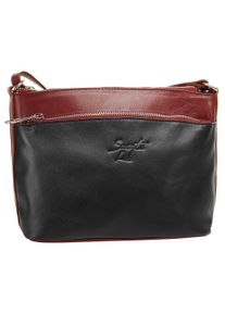 Samantha Look Damen Umhängetasche, rot, Leder, unifarben, Taschen, echt Leder, Made in Italy