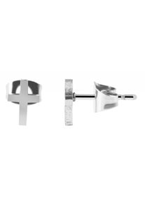 Adelia´s ADELIA ́S Damen Paar Ohrhänger "Neuheit 2025 - Unisex Ohrstecker aus Edelstahl mit Kreuz", Unisex, Edelstahl, silber, Edelstahl, Ohrringe