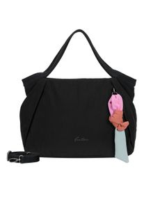 Damen Schultertasche "Slouchy", Fritzi aus Preussen, schwarz, Nylon, Taschen, mit Knotenanhänger