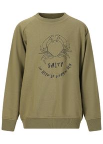 CRUZ Herren Sweatshirt "Rusvil Jr.", grün, casual, Gr. 140, unifarben, 40% Polyester, 60% Baumwolle, Sweatshirts, Im weichen und bequemen Print-Design