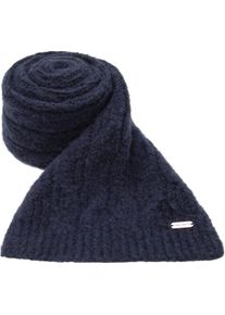 Chillouts Damen Strickschal "Giralda Scarf", blau, modisch, unifarben, Feinstrick, Materialmix, Modetücher, mit eleganter Strickoptik