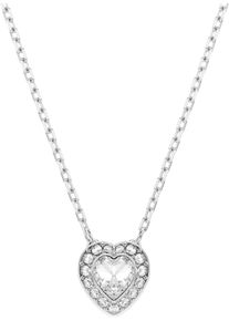 Swarovski Damen Kette mit Anhänger "Schmuck Geschenk Ariana Grande Halskette Herz, 5720852", Metall, L: 38cm, silber, Metall, Halsketten, mit