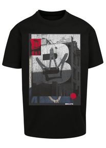 Herren T-Shirt "Upscale by Mister Tee Herren BRKLYN House Oversize Tee", schwarz, casual, Gr. S, UPSCALE BY MISTER TEE, unifarben, 100% Baumwolle,
