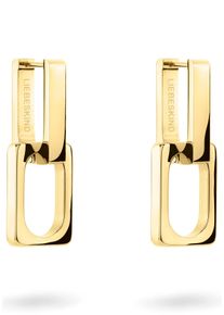 Damen Paar Ohrhänger "LJ-1089-E-35, LJ-1090-E-35", Edelstahl, gold, Liebeskind Berlin, Edelstahl, Ohrringe, Einhänger abnehmbar