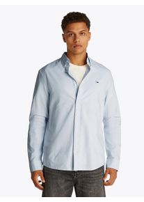 Tommy Jeans Herren Langarmhemd "TJM REG OXFORD SHIRT EXT", blau, casual, Gr. M, Web, Obermaterial: 100% Baumwolle, Hemden, Mit Rundhalsausschnitt