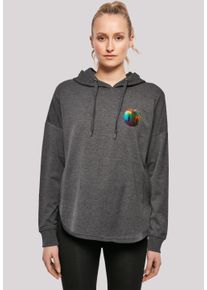 F4NT4STIC Damen Kapuzenpullover "Colorfood Collection - Rainbow Apple", grau, casual, Gr. XL, Obermaterial: 100% Baumwolle, Pullover, Print