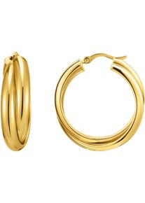 Thomas Sabo Damen Paar Creolen "Schmuck Silber 925 Ohrringe verschlungenes Design, CR738-001 CR738-413", Silber 925 (Sterlingsilber), gold, Silber