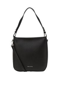 Marc O'Polo MARC O'POLO Damen Umhängetasche "aus genarbtem Rindleder", schwarz, Leder, unifarben, Taschen
