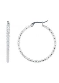 Adelia´s ADELIA ́S Damen Paar Creolen "Neuheit 2025 - Damen Creolen aus Edelstahl Ø 30 mm", Damen, Edelstahl, silber, Edelstahl, Ohrringe