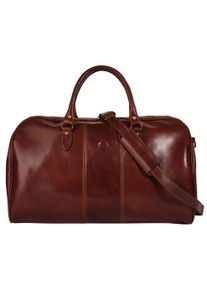 Pike PIKÉ Reisetasche "CALABRIA GRANDE", braun, Leder, glänzend, beschichtet, Taschen, echt Leder, Made in Italy