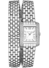 Michael Kors Damen Quarzuhr "EMERY", silber, Armbanduhren, Armbanduhr, Damenuhr, analog, Edelstahlarmband zum Wickeln