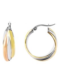 Adelia´s ADELIA ́S Damen Paar Creolen "Neuheit 2025 - Damen Creolen aus poliertem Edelstahl Ø 20 mm", Damen, Edelstahl, gold, Edelstahl, Ohrringe