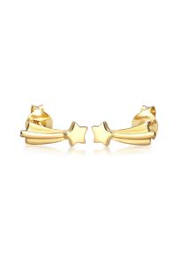 Elli Damen Paar Ohrstecker "Ohrstecker Stern Sternschnuppe 925 Sterling Silber", OneSize, ohne Stein, Silber 925 (Sterlingsilber), gold, Silber 925