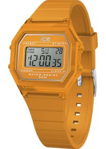 Ice Watch ICE-WATCH Damen Chronograph "ICE digit retro - Clear - Small", orange, Armbanduhren, Armbanduhr, Quarzuhr, Damenuhr, Silikonarmband, Datum, digital