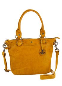 Harbour 2nd Damen Shopper "Bianca", gelb, Leder, Taschen, aus Leder mit typischen Marken-Anker-Label und Schmuckanhänger