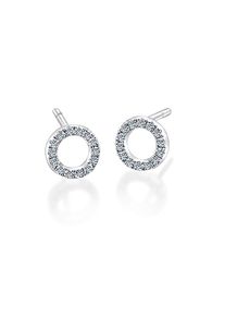 ONE ELEMENT Damen Paar Ohrhänger "0,13 ct Diamant Brillant Ohrringe Ohrstecker aus 585 Weißgold", Damen, 0.13 ct mit Diamant, Weißgold 585-Diamanten,