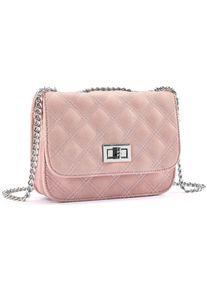 Lascana Damen Umhängetasche "Minibag", rosa, Lederimitat, unifarben, Taschen, Handtasche, Henkeltasche mit Kettenhenkel, Crossbody Bag VEGAN