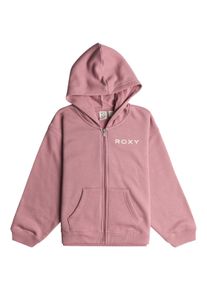 Roxy Kinder Kapuzensweatjacke "Evening Hike", rosa, Gr. 10, 55% Baumwolle, 25% Baumwolle, 20% Polyester, Sweatjacken