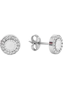 Tommy Hilfiger Damen Paar Ohrstecker "MINI CRYSTALS, 2780907, 2780908, 2780909", Edelstahl, silber, Edelstahl, Ohrringe, mit Emaille - mit Glasstein