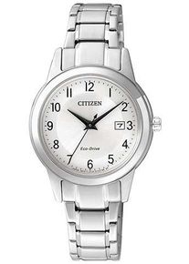 Citizen Damen Solaruhr, silber, Armbanduhren, Armbanduhr, Damenuhr, Edelstahlarmband, Datum