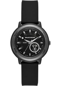 Skechers Damen Chronograph "SALERNO", schwarz, Armbanduhren, Quarzuhr, Armbanduhr, Damenuhr, Silikonarmband, analog, digital