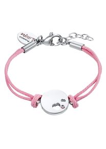 Mädchen Armband "Herzen, 2034000", Edelstahl-Textil, rosa, Prinzessin Lillifee, Edelstahl, Textil, Armbänder, mit Zirkonia (synth.)
